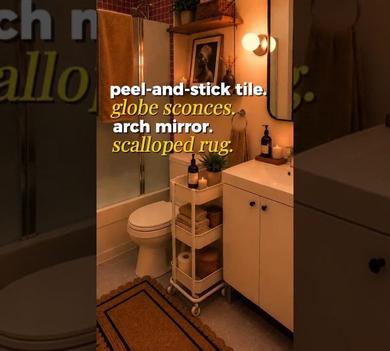 Cozy Rental Bathroom Makeover (No Damage, All Vibes)
