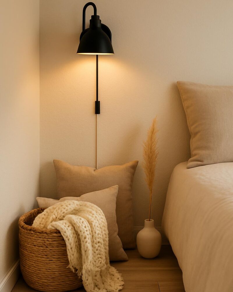 Cozy Linen Bedroom Corner for Under $100